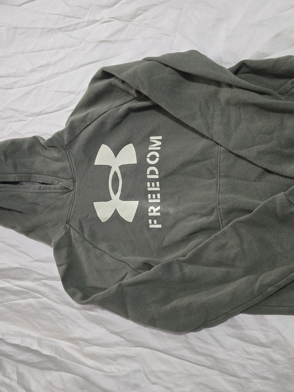 Under Armour Olive Green Fleece-Lined Hoodie - Picture 2 of 3